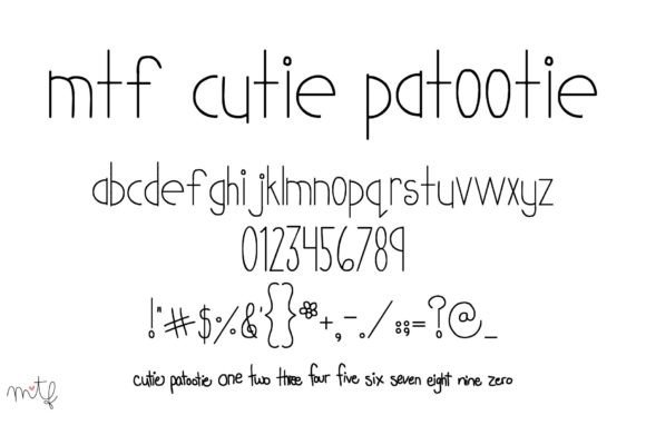 Cutie Patootie Font Review