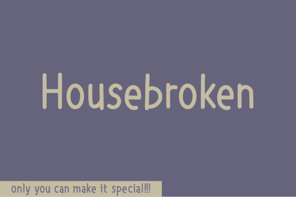 Housebroken Font for Creative Projects