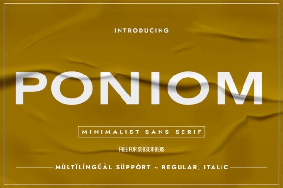Poniom: A Font for Polished Branding