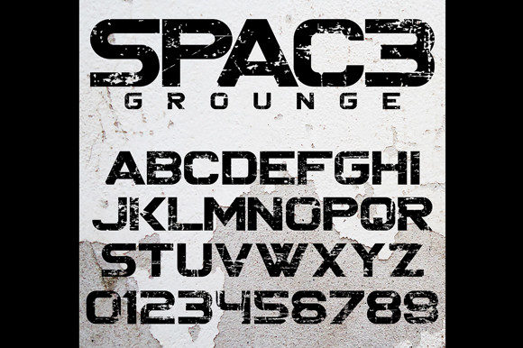 Spac3 Grounge: Futuristic Font for Creative Makers