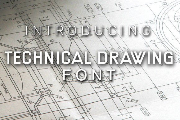Technical Drawing Font for Creative Projects